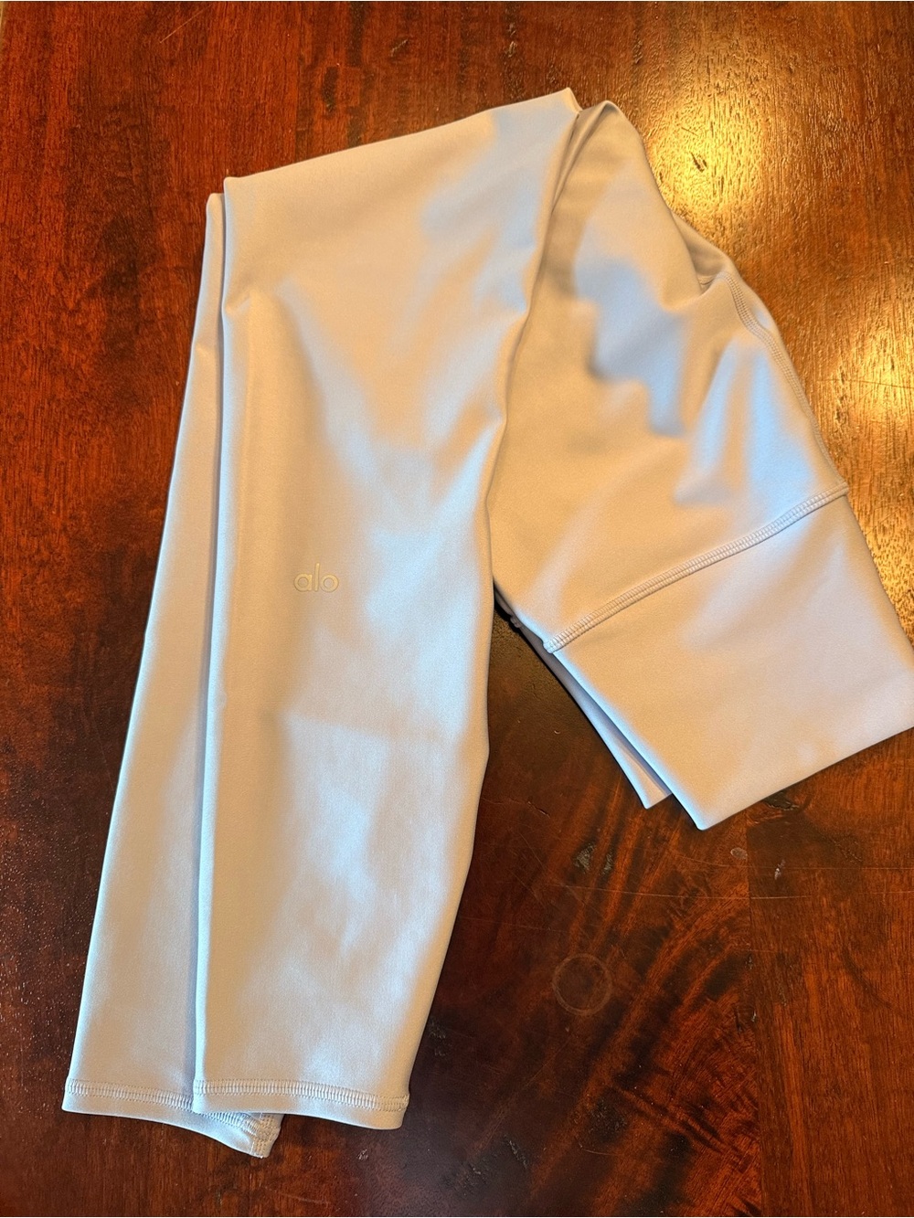 ALO Yoga Pale Blue Shiny Leggings